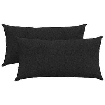 Vidaxl Blazine za kavč 2 szt. Črna 80 x 40 cm blago