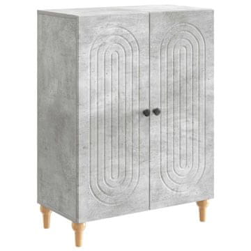Vidaxl Strani šal Betonsko siva 66 x 34,5 x 90 cm Inženirski les