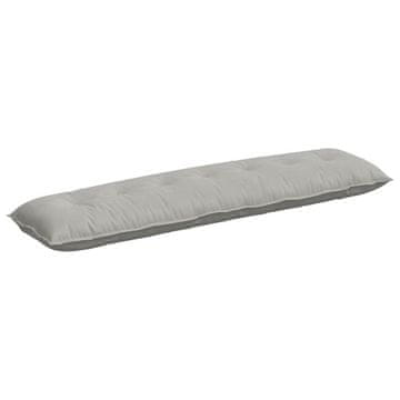 Vidaxl Poglavni vzglavnik Svetlo siva 200 x 50 cm Mikrofiber tkanina