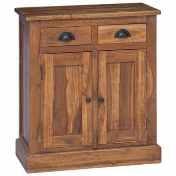 Vidaxl Omarica za shranjevanje Naravna 65 x 30 x 75 cm Trden tikov les