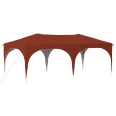 Vidaxl Zložljivi šotor za zabave 574 x 289 x 245 cm Terakota