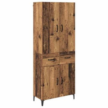 Vidaxl Visok predalnik Star les 69,5 x 34 x 180 cm Konstruiran les