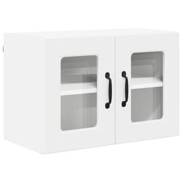 Vidaxl Stenski stekleni omarica PORTO Bela 60 x 31 x 40 cm