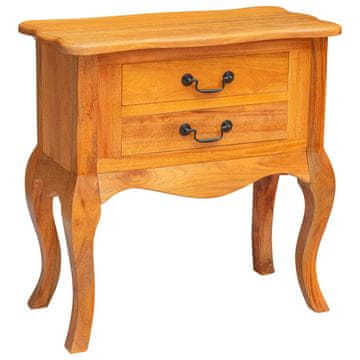 Vidaxl Stranska miza Naravna 60,5 x 30 x 61 cm Masivni mahagonijev les
