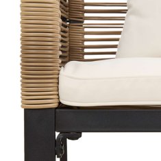 Vidaxl Zunanja klop 2 -Seater 117 x 54 x 74.5 cm poli ratan