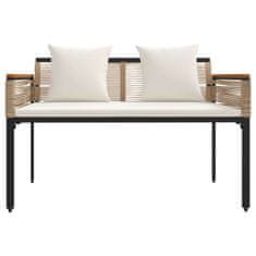 Vidaxl Zunanja klop 2 -Seater 117 x 54 x 74.5 cm poli ratan