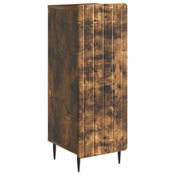 Vidaxl Strani šal Dimljen hrast 34,5 x 33 x 92 cm Inženirski les