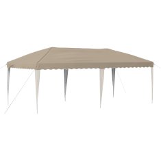 Vidaxl Zložljivi šotor za zabave 575 x 290 x 245 cm Krem