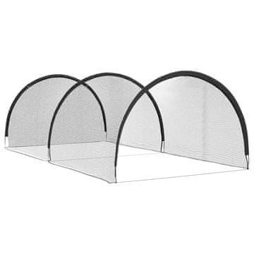 Vidaxl Bejzbol in softball Črna 702 x 369,5 x 243,5 cm Poliester
