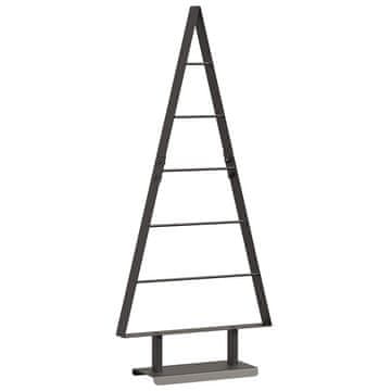 Vidaxl Kovinsko božično drevesce z stojalom Črna 90 cm Jeklo