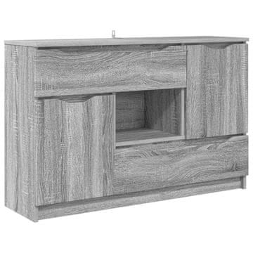 Vidaxl Strani šal Siva Sonoma 100 x 30 x 65,6 Konstruiran les
