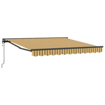 Vidaxl Okvir tende Rumena in Siva 300 x 250 cm Poliester s PU premazom