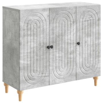 Vidaxl Strani šal Betonsko siva 89 x 34,5 x 80 cm Inženirski les
