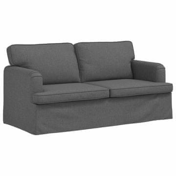 Vidaxl Kavč Temno siva 162 x 80 x 85 cm blago