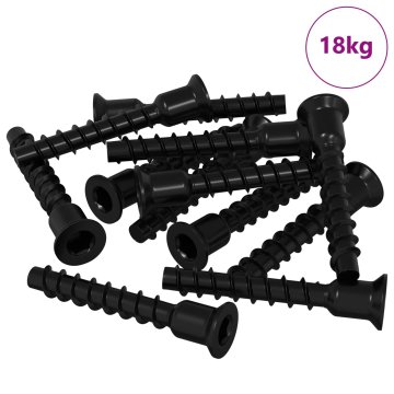 Vidaxl Vijačna kapa 3072 szt. Črna 7 x 40 mm elezo