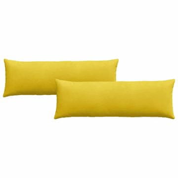 Vidaxl Blazine za kavč 2 kos Žamet Rumena 120 x 40 cm