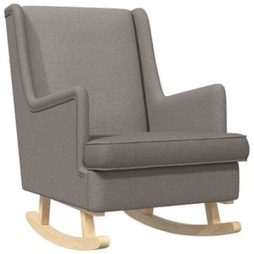 Vidaxl Zibajoči stol Taupe 62 x 80 x 85 cm blago