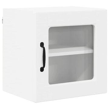 Vidaxl Stenski stekleni omarica PORTO Bela 40 x 31 x 40 cm
