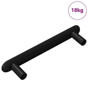 Vidaxl Ročaj za omaro 474 szt. Črna 121 x 16.6 x 28.3 mm elezo