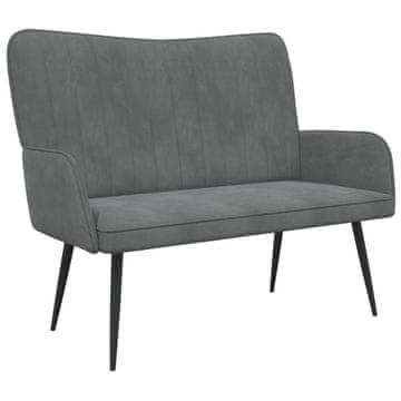 Vidaxl Kavč za 2 osebi Temno siva 115 x 61 x 87 cm Žamet