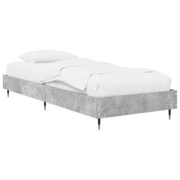 Vidaxl Konstrukcija postelje Betonsko siva 80 x 200 cm Inženirski les