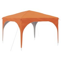 Vidaxl Zložljivi šotor za zabave 290 x 290 x 245 cm Oranžna