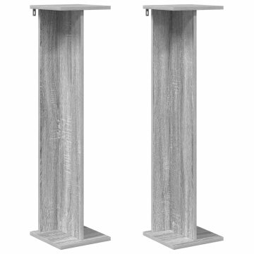Vidaxl Stojalo za rastline 2 kos Siva Sonoma 25 x 25,5 x 100,5 cm
