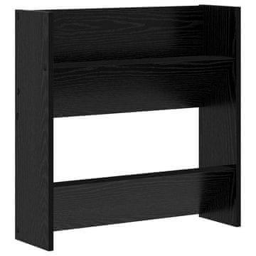 Vidaxl Omara za čevlje Črna Orehovina 60 x 18 x 60 cm Konstruiran les