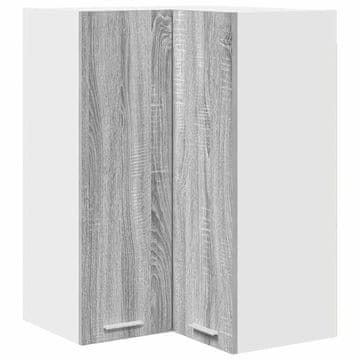 Vidaxl Viseča omarica Siva Sonoma in bela 57 x 57 x 80 cm