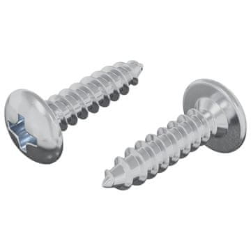 Vidaxl Vijak 2 szt. srebrna M4 x 16 mm Jeklo