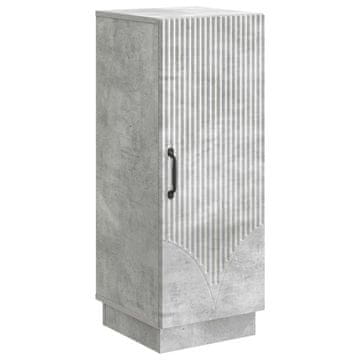 Vidaxl Strani šal Betonsko siva 33 x 34,5 x 87 cm Inženirski les