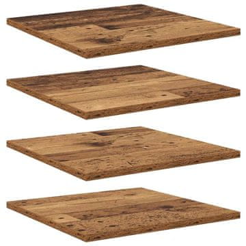 Vidaxl Polica za knjige 4 szt. Rjava 40 x 40 x 1,5 cm Konstruiran les