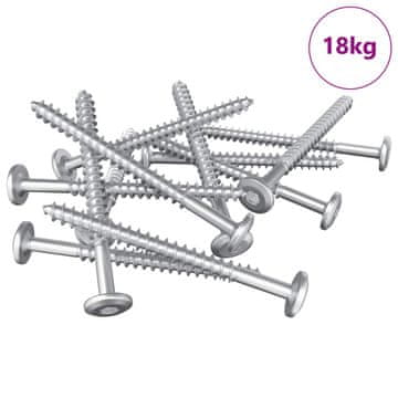 Vidaxl Leseni vijaki 1900 szt. srebrna Jeklo