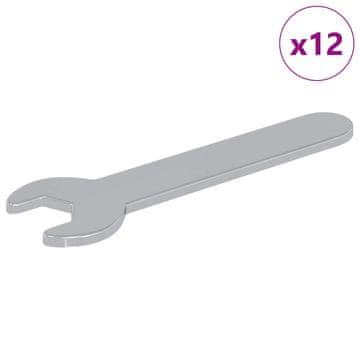 Vidaxl Ključ za vijake 12 szt. srebrna 10 mm elezo