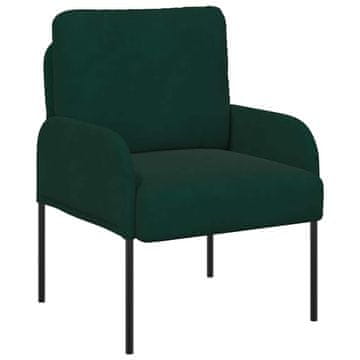 Vidaxl Sedežne garniture z blazino 55cm Temno zelena Vezani les