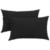 Vidaxl Blazine za kavč 2 szt. Črna 50 x 30 cm blago