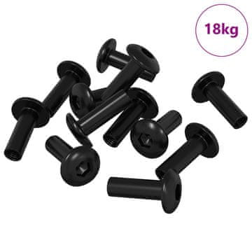 Vidaxl Matico z rokavom 8451 szt. Črna Kovina