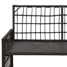 Vidaxl Zunanja klop Enobarvno Črna in Temno siva 116 x 55 x 82 cm