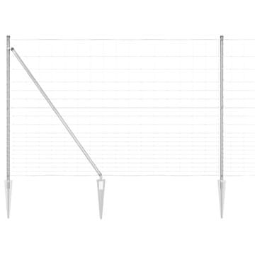 Vidaxl Varjena žična ograja s konicami 25 x 1,6 m (Š x V)
