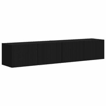 Vidaxl TV stenska omara 2 szt. Črna 78,5 x 31 x 29,5 cm Konstruiran les