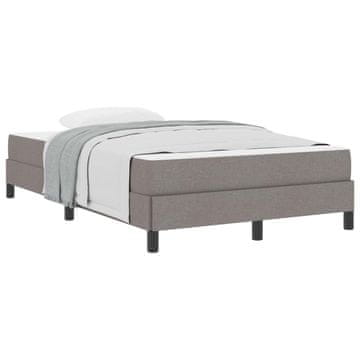 Vidaxl Postelja z vzmetnico z vzmetnico Taupe 120 x 190 cm blago