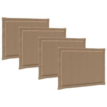 Vidaxl Sedežne blazine 4 szt. Taupe 47 x 36 x 2 cm Poliester