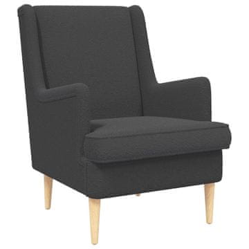 Vidaxl Fotelj Temno siva Bouclé