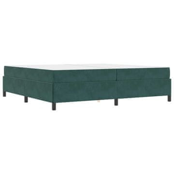 Vidaxl Konstrukcija postelje Temno zelena 200 x 200 cm blago