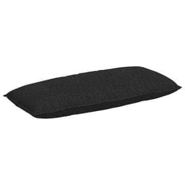 Vidaxl Poglavni vzglavnik Črna 120 x 19 x 50 cm blago
