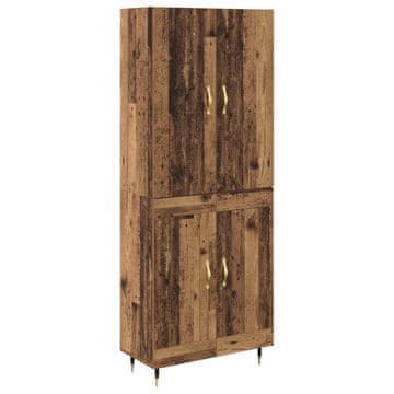 Vidaxl Visok predalnik Star les 69,5 x 34 x 180 cm Konstruiran les