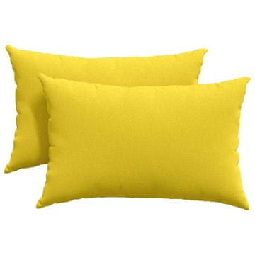 Vidaxl Blazine za kavč 2 szt. Svetlo rumena 60 x 40 cm blago