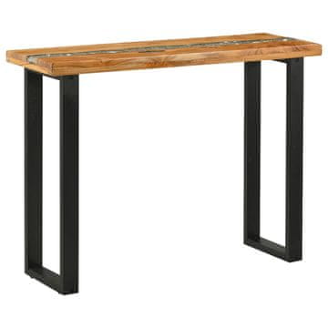 Vidaxl Konzolna miza Rjava 100 x 35 x 75 cm Trden tikov les