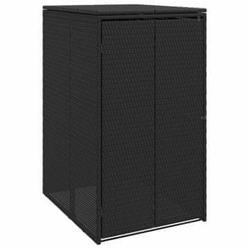 Vidaxl Škatla za smeti Črna 65 x 80 x 115 cm Polietilen