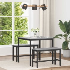 Vidaxl Jedilne mize 80 x 80 x 75 cm Inženirski les Siva Sonoma Kvadrat